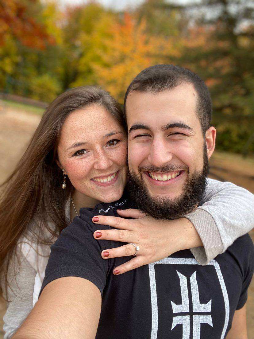 A selfie of Danielle, left, and Stephen, right.